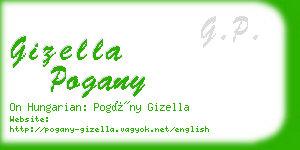 gizella pogany business card